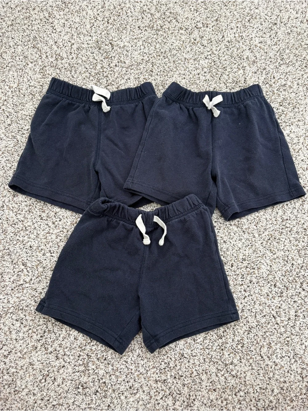 The Children’s Place Toddler Boy French Terry Shorts Bundle Lot, Navy Blue, 2T